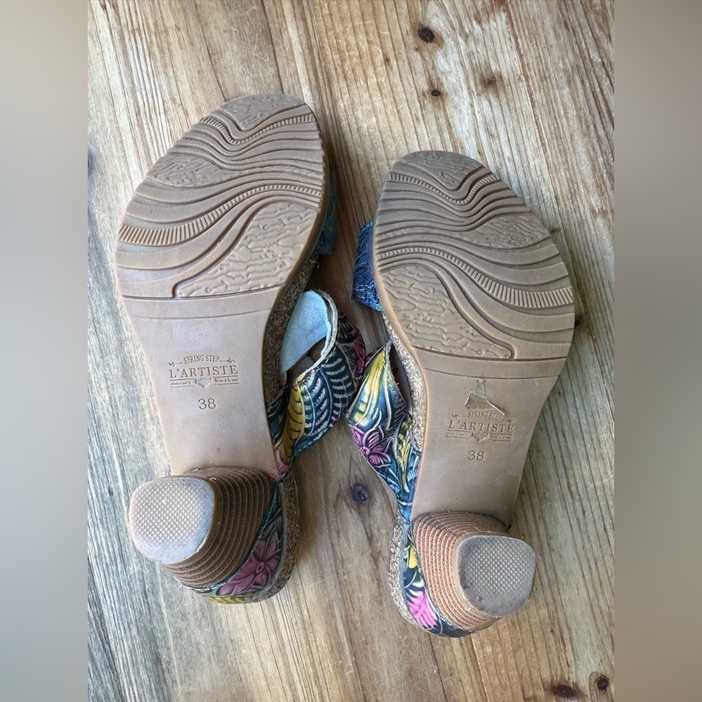 L’ARTISTE Leather Rossie Sandals 38 - Picture 10 of 11